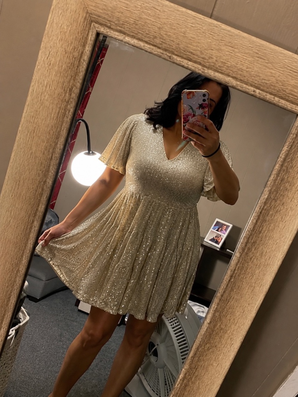Fashion Nova Cream Sequin Mini Dress Size M – Worn Once